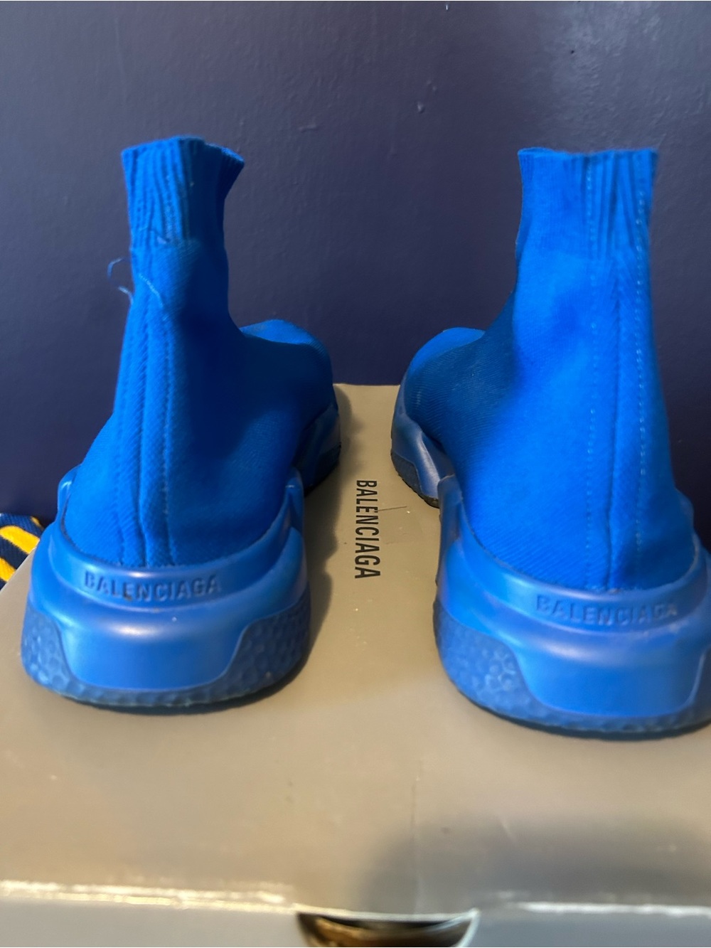 Balenciaga Royal Blue Sock Runner Sneakers - Picture 4 of 6